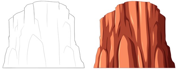 Vector Illustration of a Rocky Formation