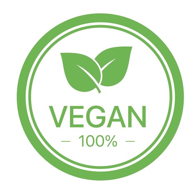 Free Vector vegan circle green