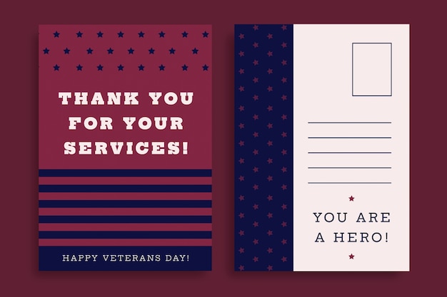 Veteran thank you card