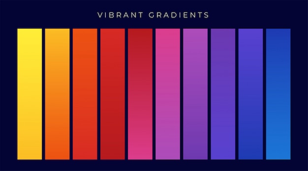 Free Vector vibrant colorful set of gradients