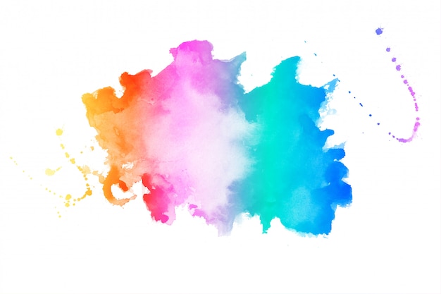 Free vector vibrant colors watercolor stain texture background