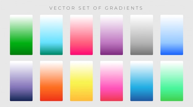 Free Vector vibrant set of colorful gradients vector illustration