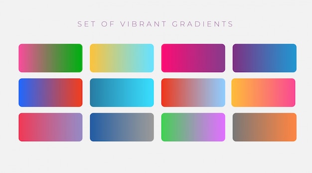 Free Vector vibrant set of colorful gradients