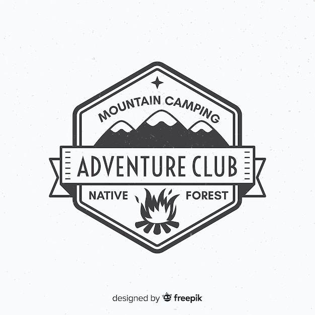 Vintage adventure logo background