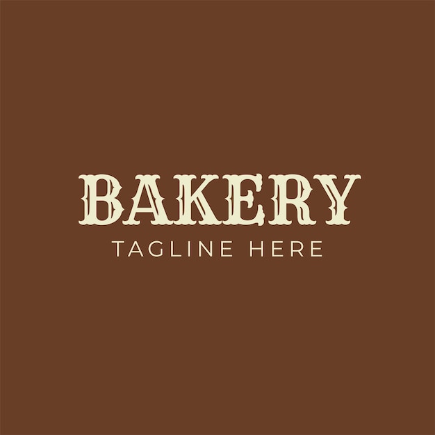 Vintage bakery typography logo