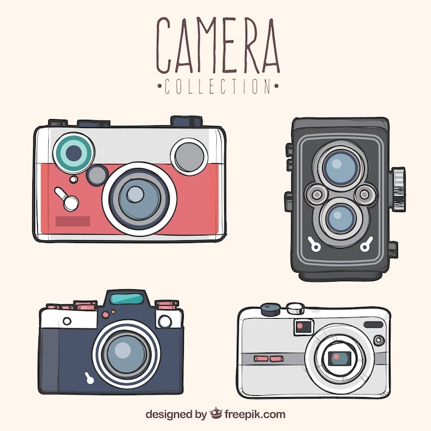 Free Vector vintage camera collection