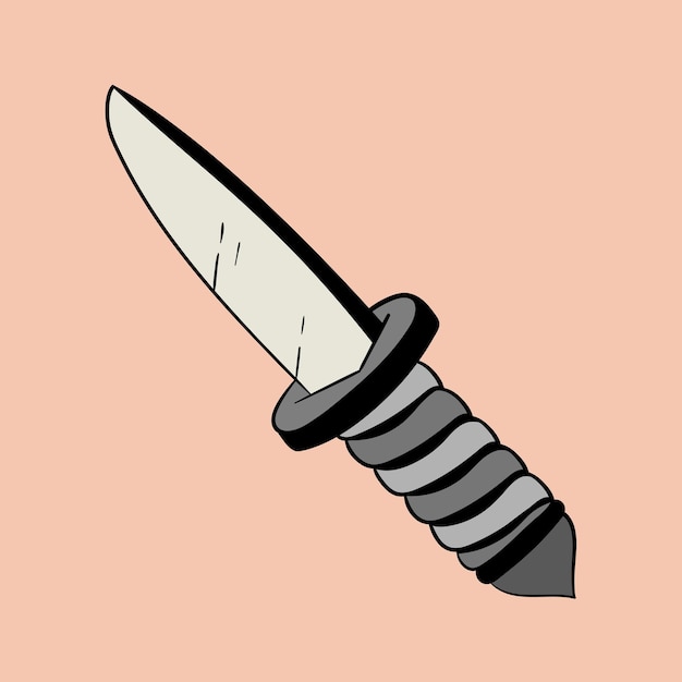 Free Vector vintage camp knife old school flash tattoo design symbol vector