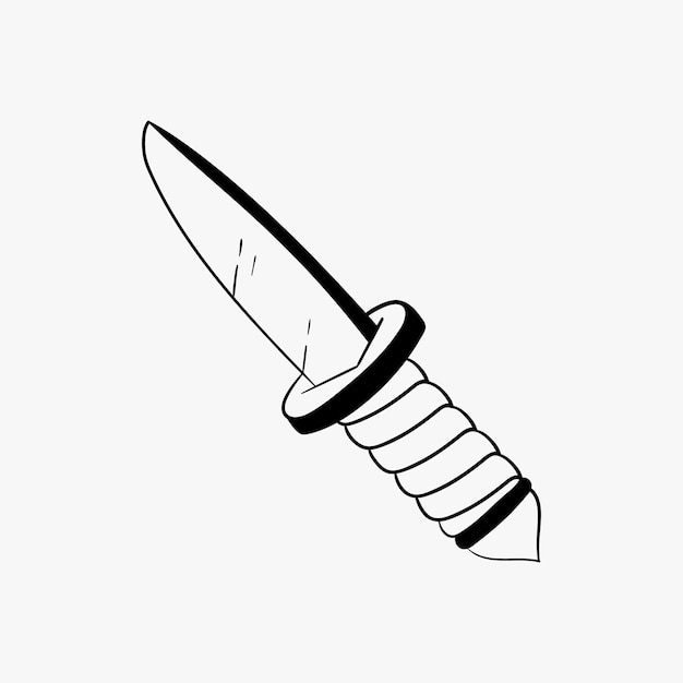 Free Vector vintage camp knife old school flash tattoo design symbol vector