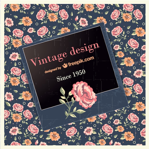 Free Vector vintage design with rose