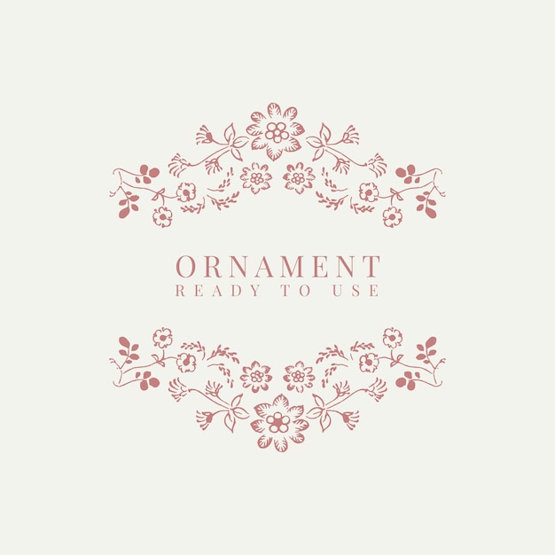 Free Vector vintage floral ornament frame