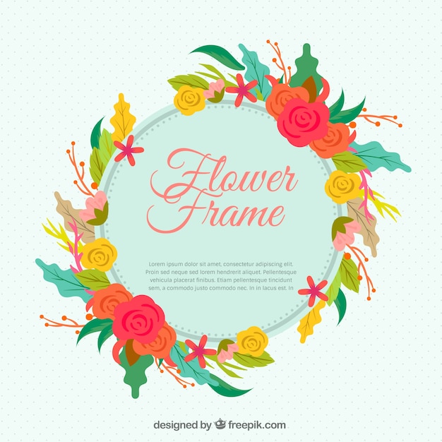 Free Vector vintage floral wreath