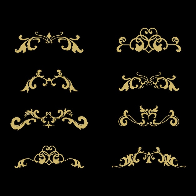 Free Vector vintage flourish ornament frame vector