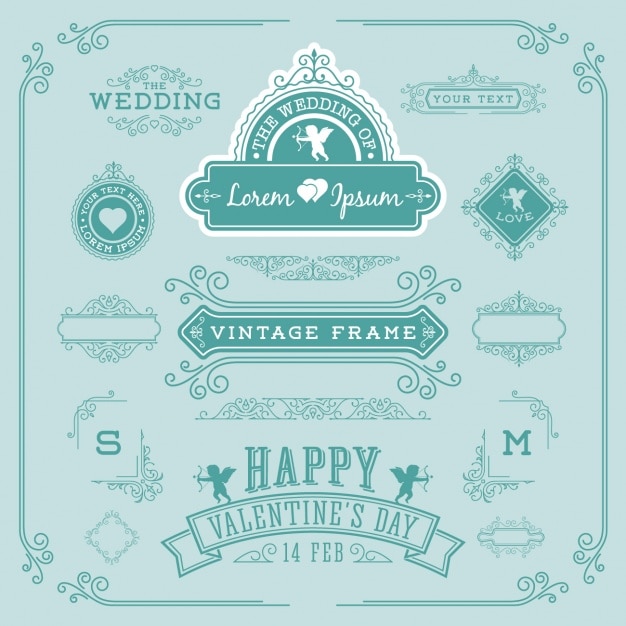 Free Vector vintage frames collection