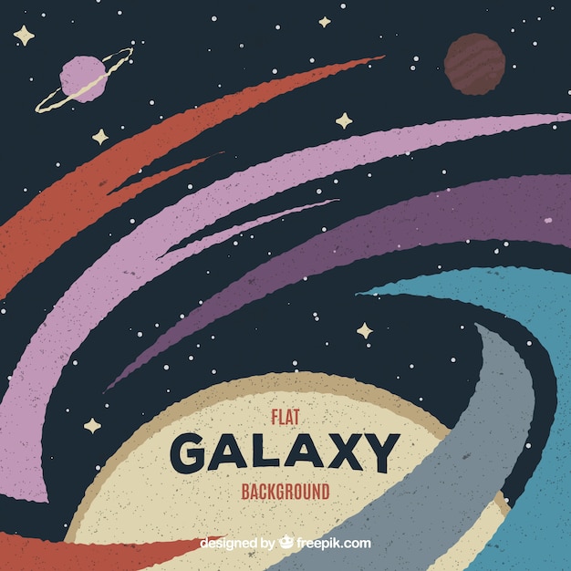 Free Vector vintage galaxy background