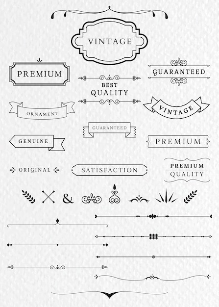 Free vector vintage labels and banners