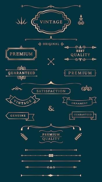 Free vector vintage labels and banners