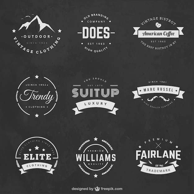 Free vector vintage labels