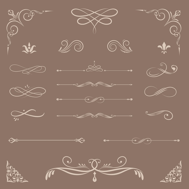 Free vector vintage ornamental design elements