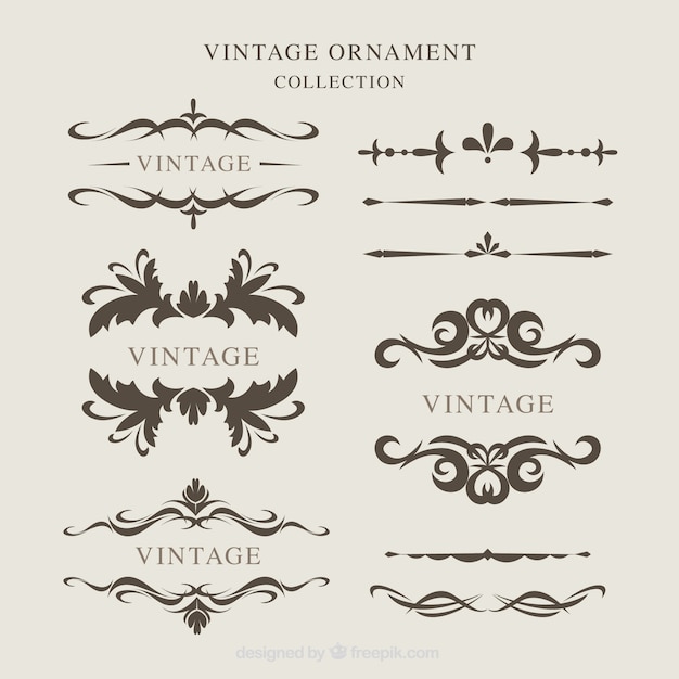 Vintage ornaments collection