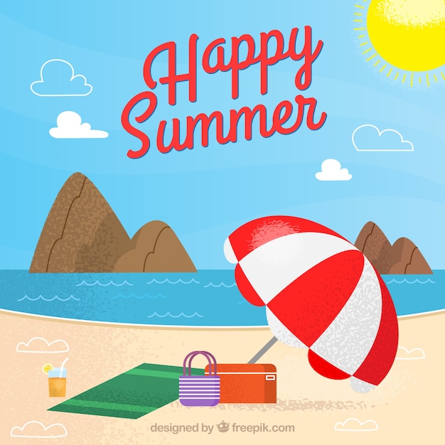 Free Vector vintage summer background