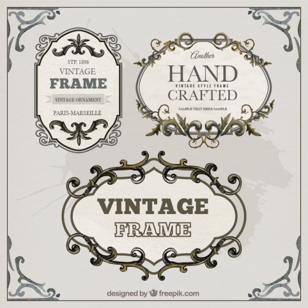 Free Vector vintage template frames