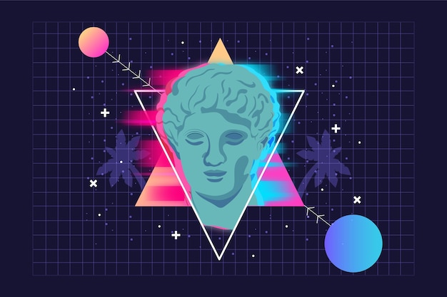 Free Vector vintage vaporwave background