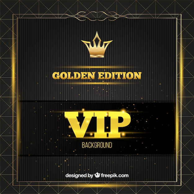 Free Vector vip background with golden details