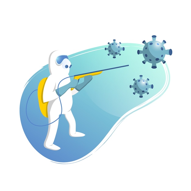 Free Vector virus disinfection illustration