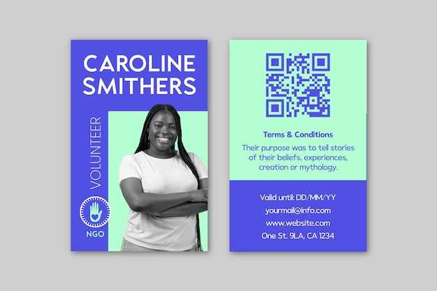 Volunteer id card design