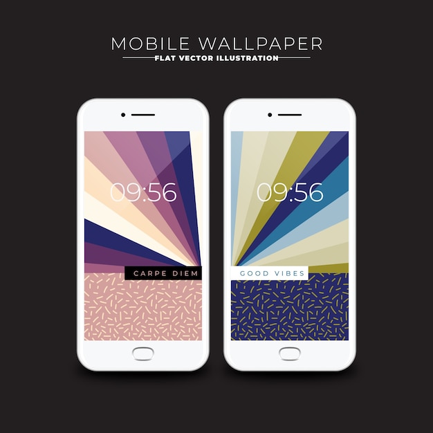 Free vector wallpapers of abstract screens for mobile
