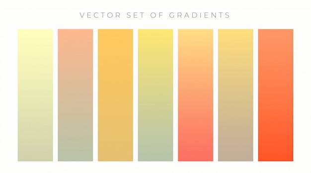 Free Vector warm colors vibrant gradient set vector illustration