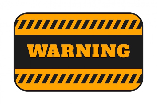 Free Vector warning signage with black stripes background design