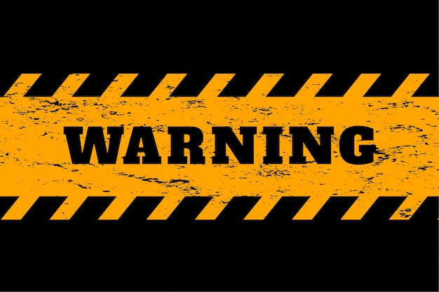 Free Vector warning in yellow and black colors