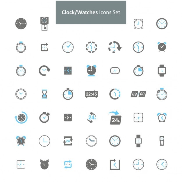 Free Vector watches icon set