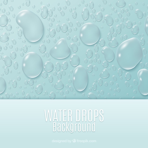 Free Vector water drops background in realistic style