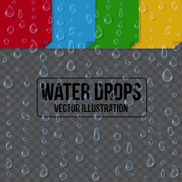 Water drops on background