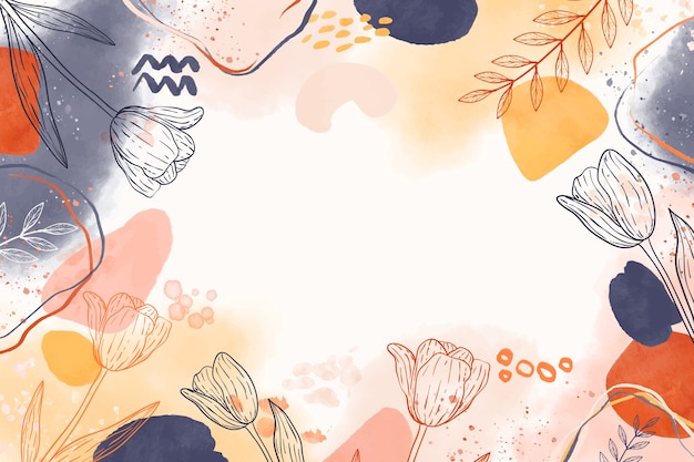 Free Vector watercolor abstract floral background