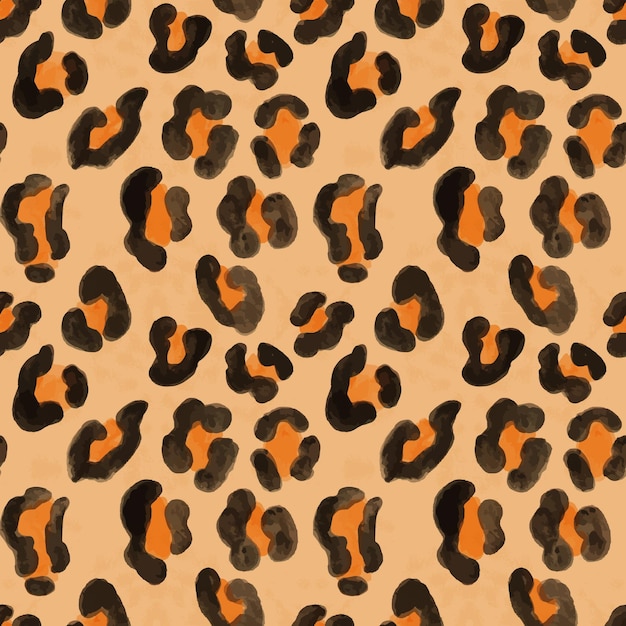 Watercolor animal print pattern