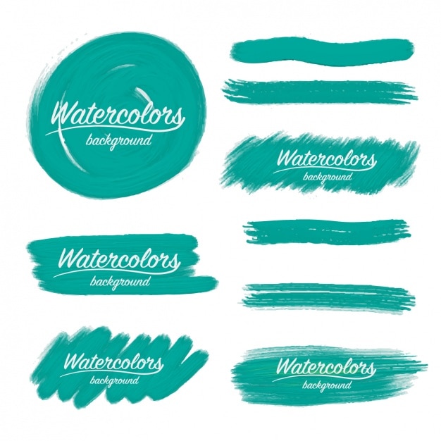 Watercolor brush strokes design