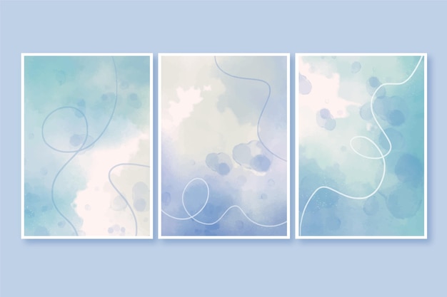 Free Vector watercolor cover collection