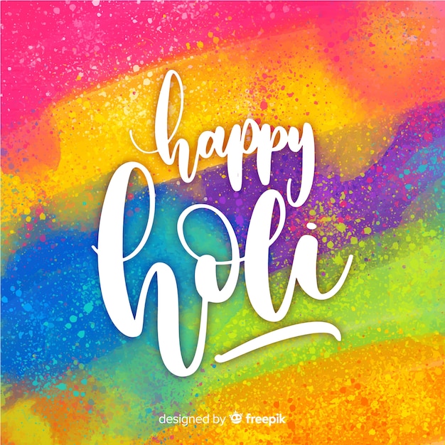 Free Vector watercolor holi festival background