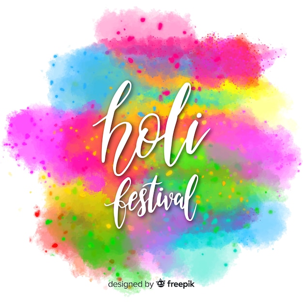 Free vector watercolor holi festival background