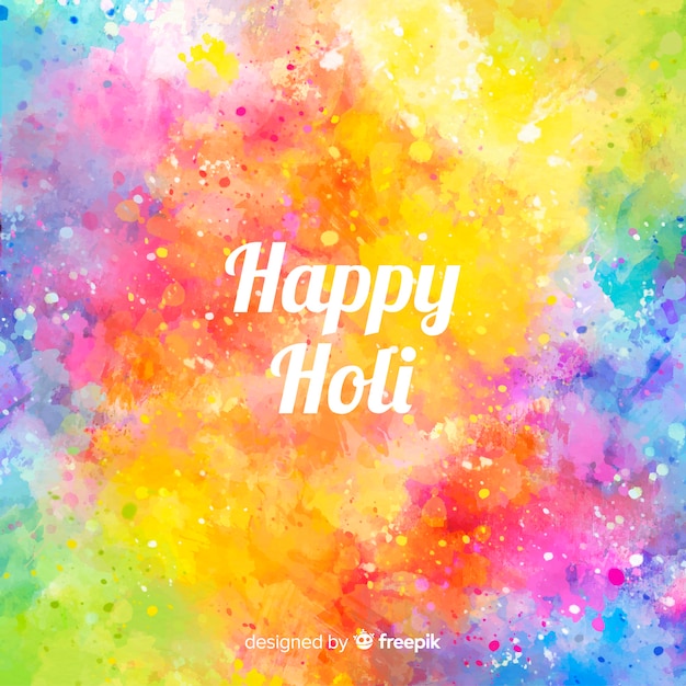 Free vector watercolor holi festival background