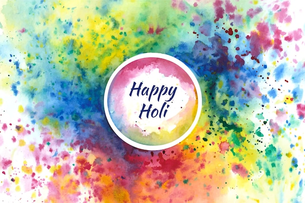 Watercolor holi festival background