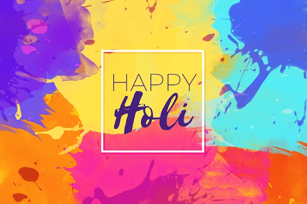 Free vector watercolor holi festival wallpaper