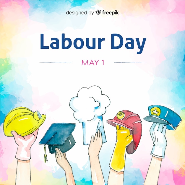 Free Vector watercolor labor day background