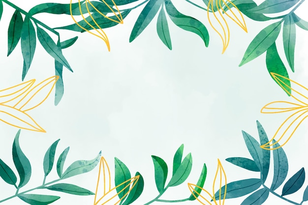 Free Vector watercolor leaves background design