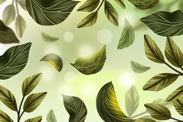 Free vector watercolor leaves falling