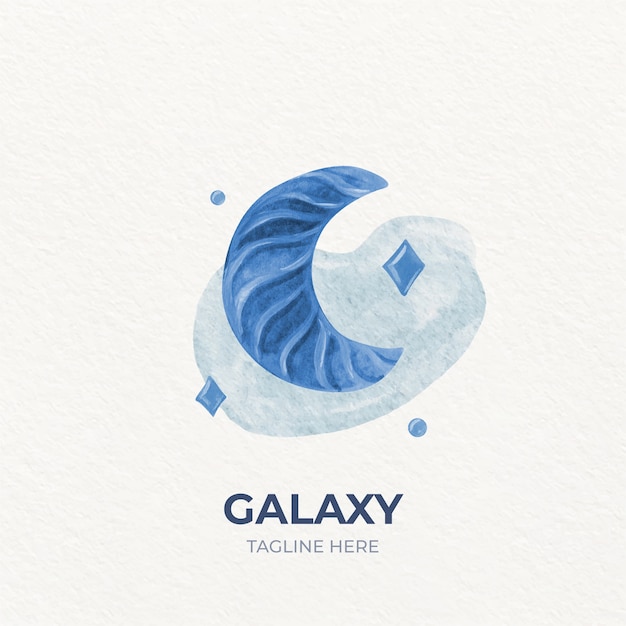 Free Vector watercolor painted galaxy logo