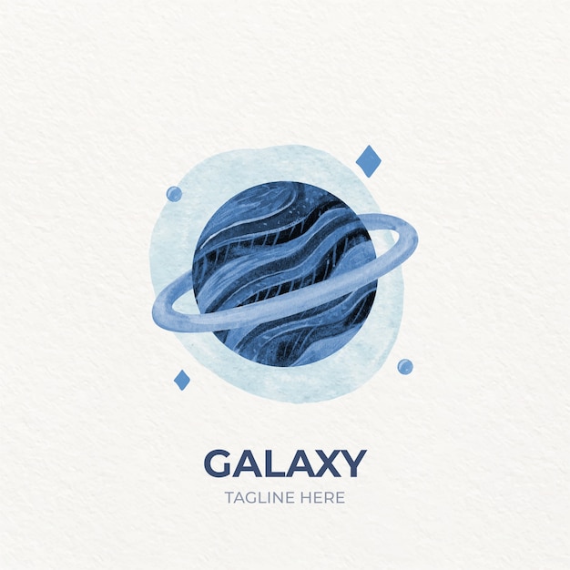 Free Vector watercolor painted galaxy logo